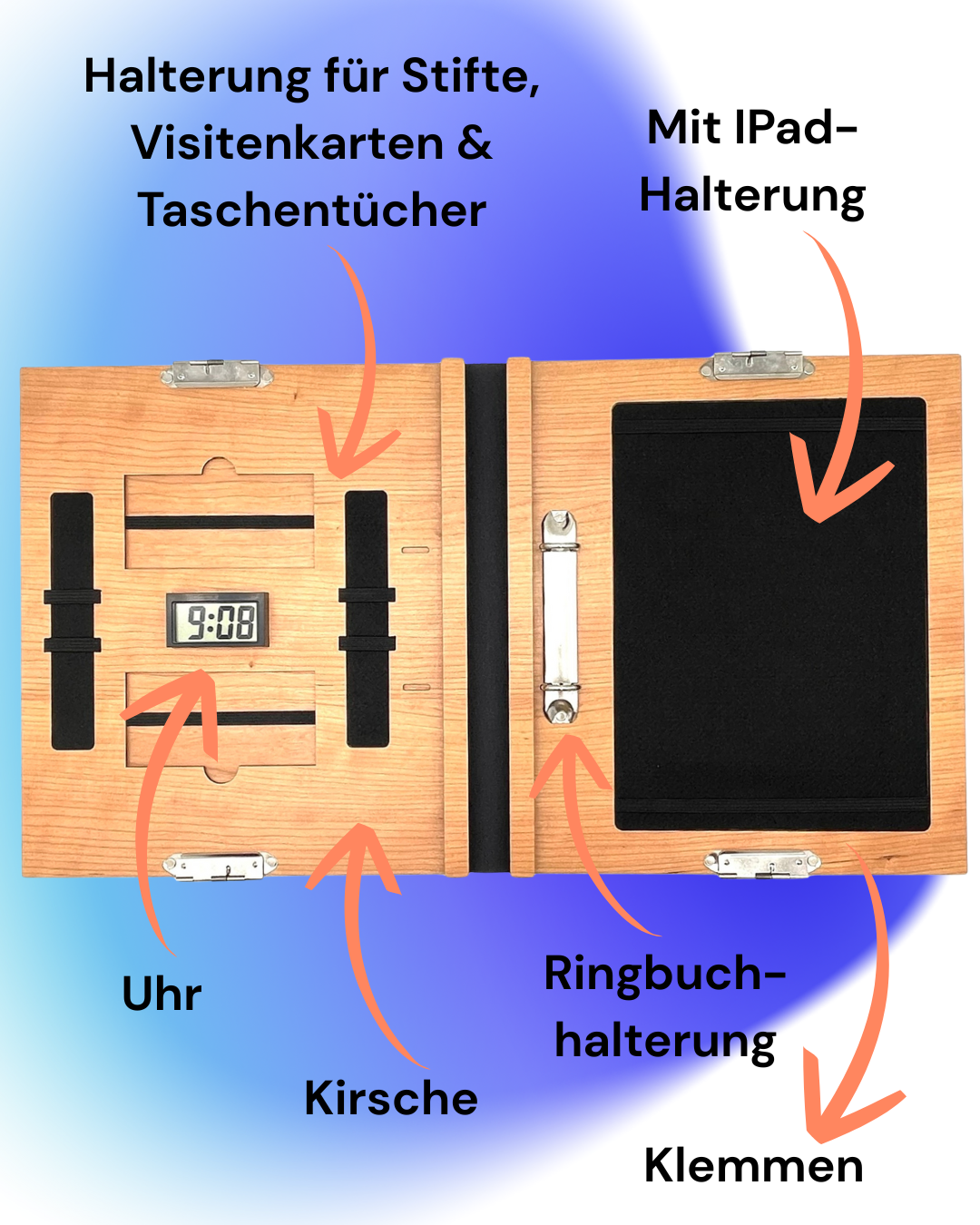 Handgefertigte Rednermappe
