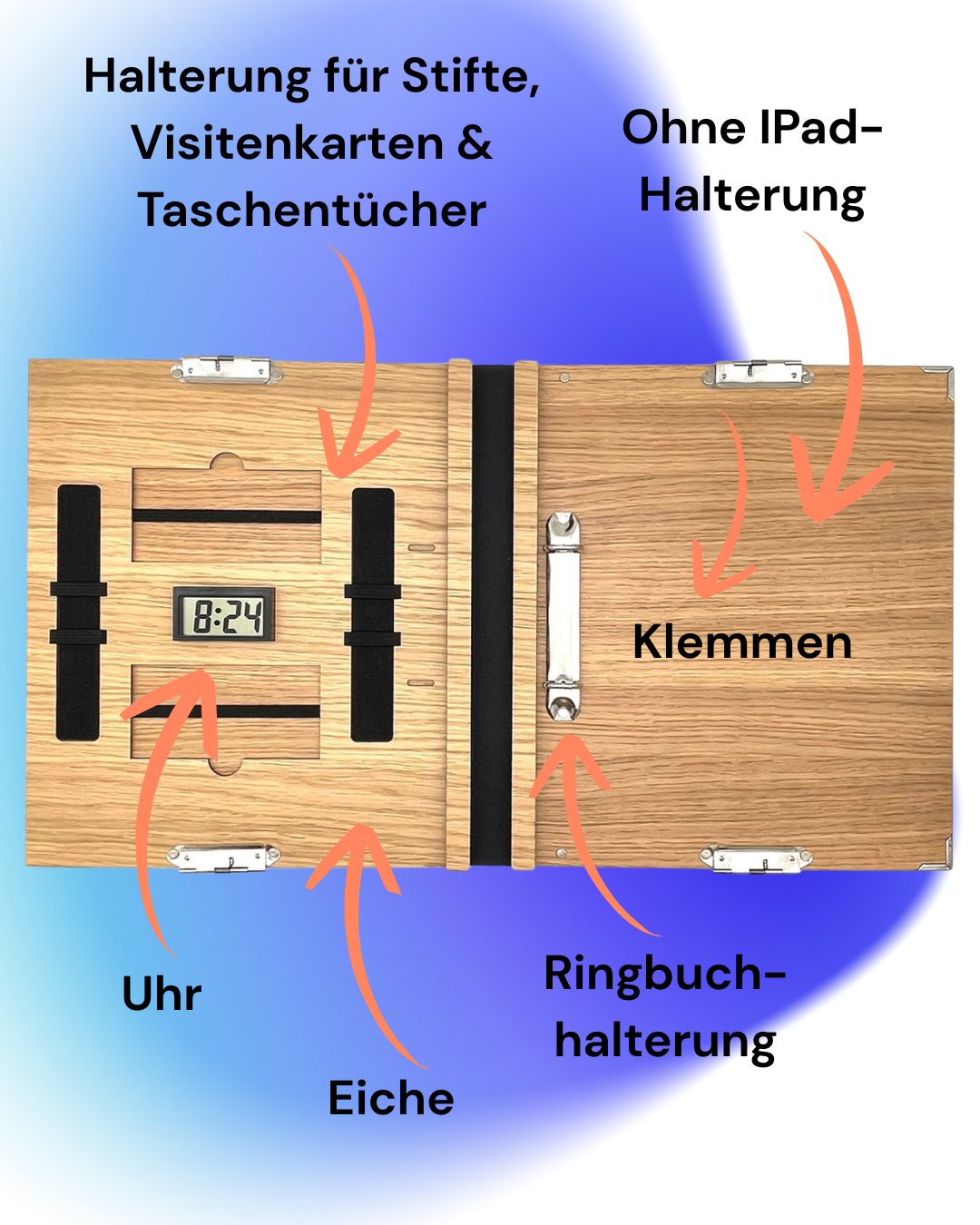 Handgefertigte Rednermappe